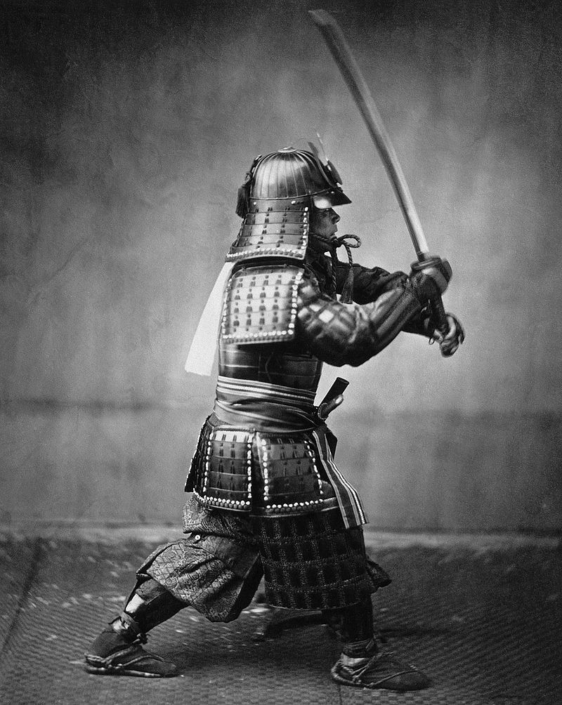 Samurai practicing his backswing!