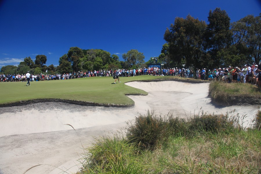 The classic bunkering at Royal Melbourne GC