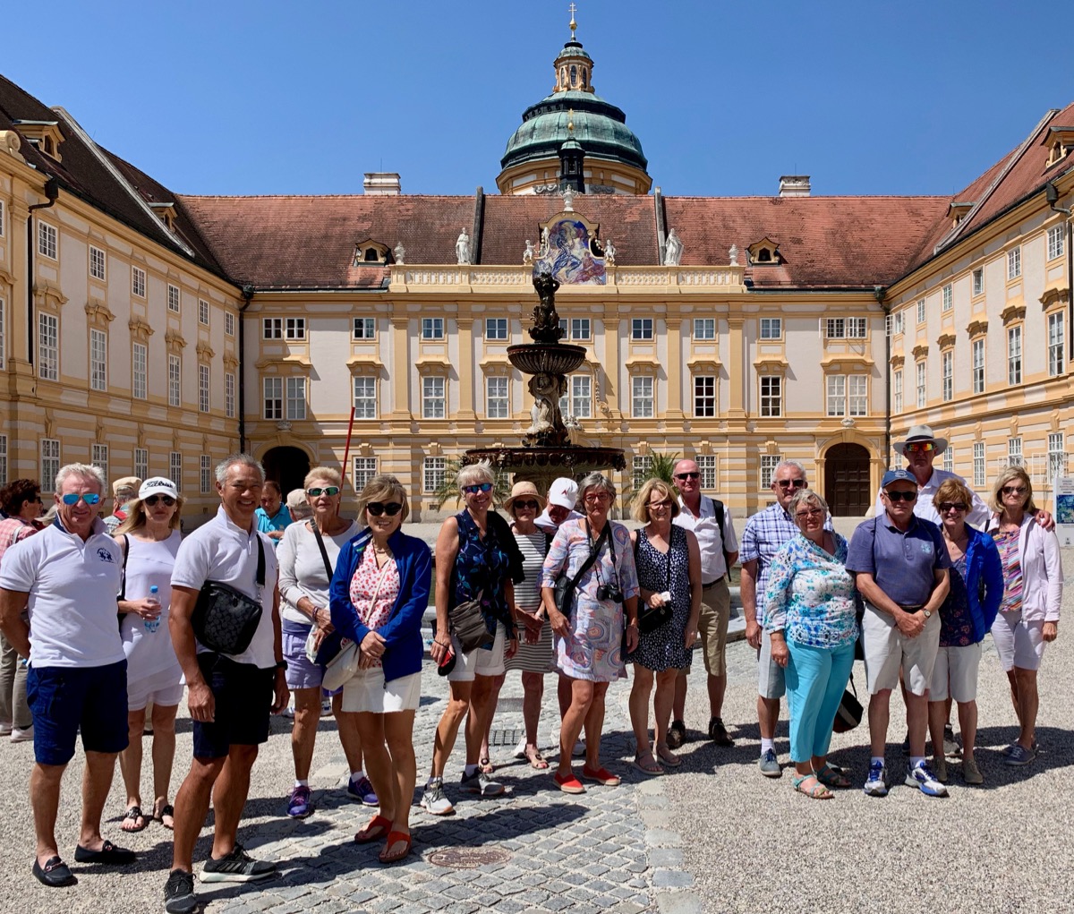 Group pic at Melk Abbey