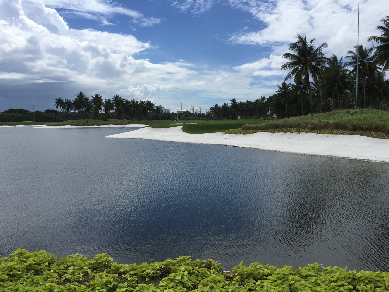 Damai Indah Golf ( PIK ) course- the edges of the lake are concrete, not sand!