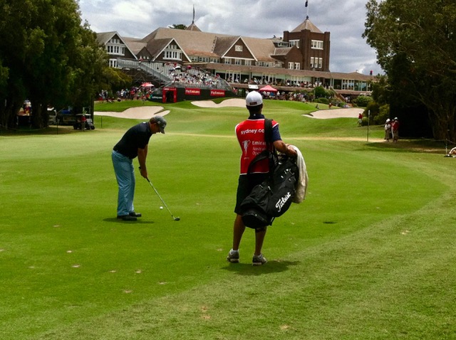 Royal Sydney GC- Tim Wood plays the final hole of The Australian Open