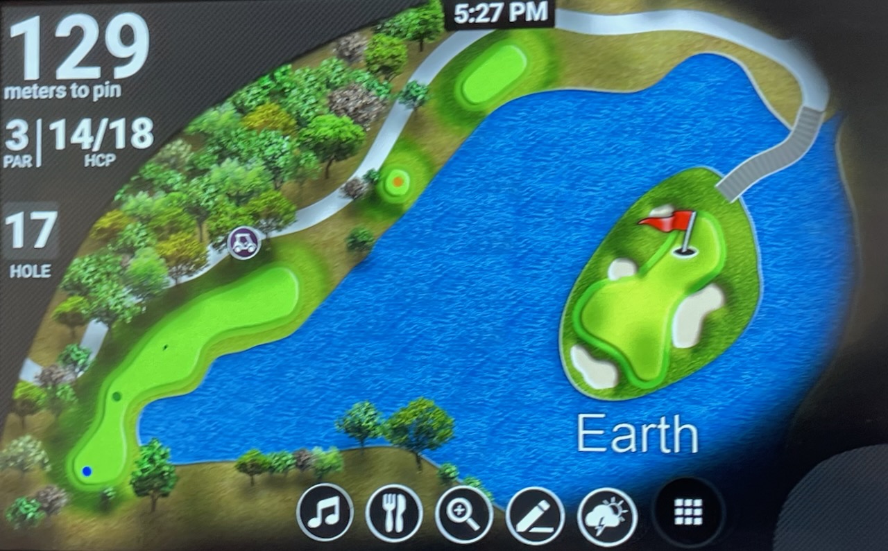 Jumeirah Golf Estates- Earth Course, hole 17 sign