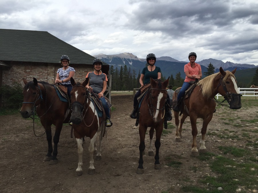 Horse riding at Jasper Park Lodge