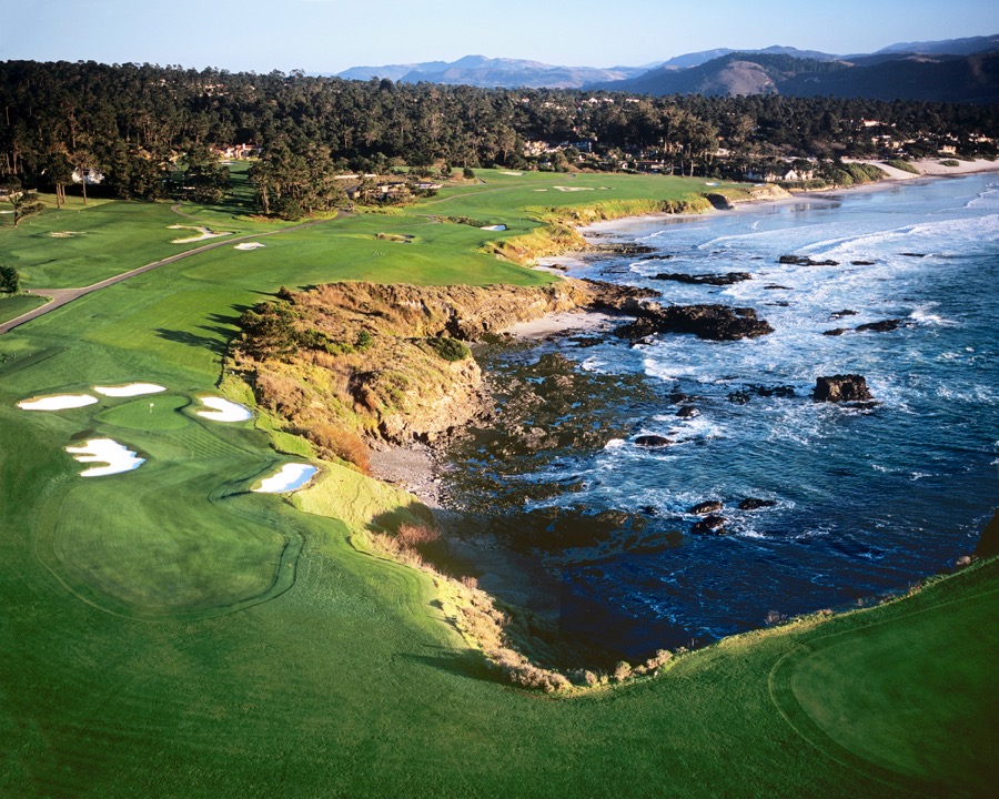 Pebble Beach Golf Links-aerial view of 8th, 9th & 10th holes