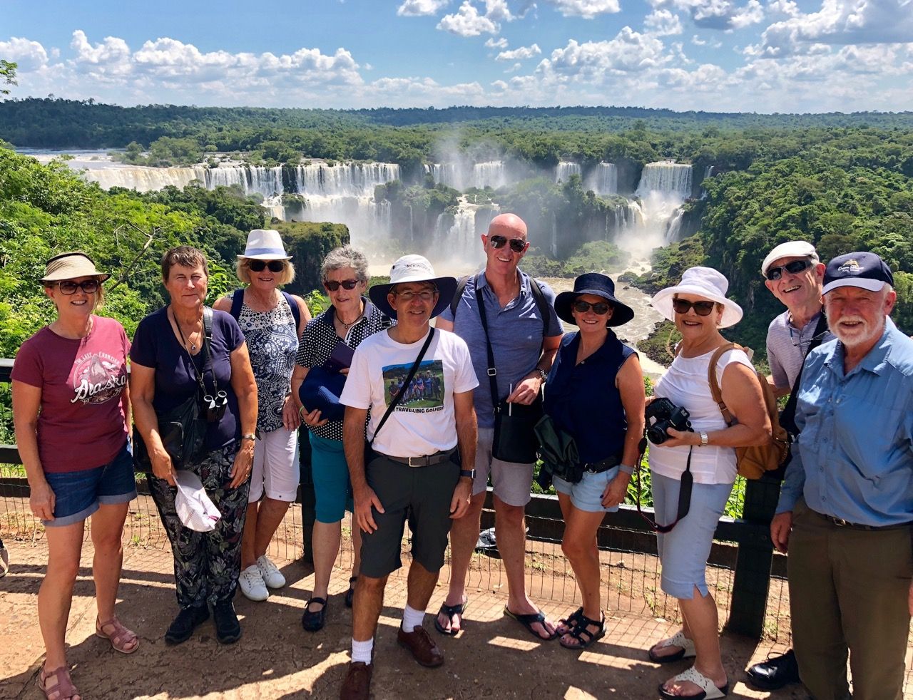 Group photo at Iguazu Falls