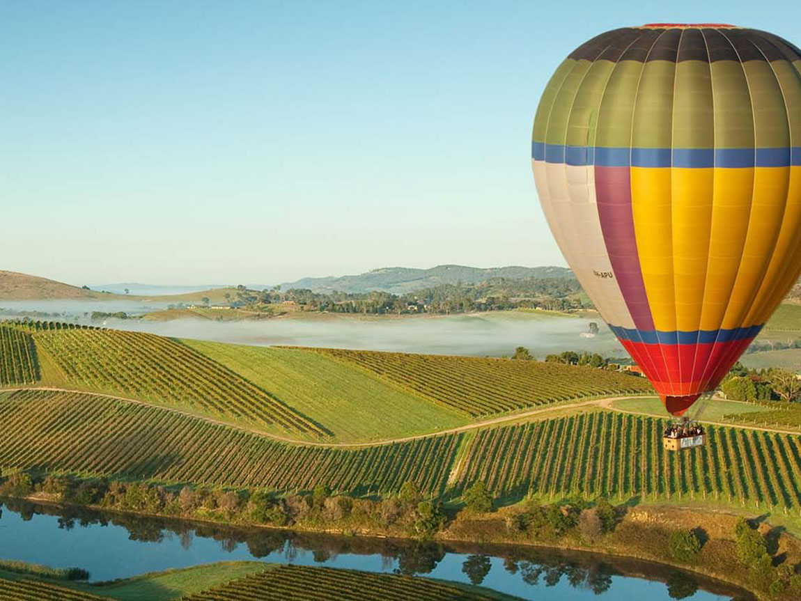 Hot Air Balloon over The Yarra Valley