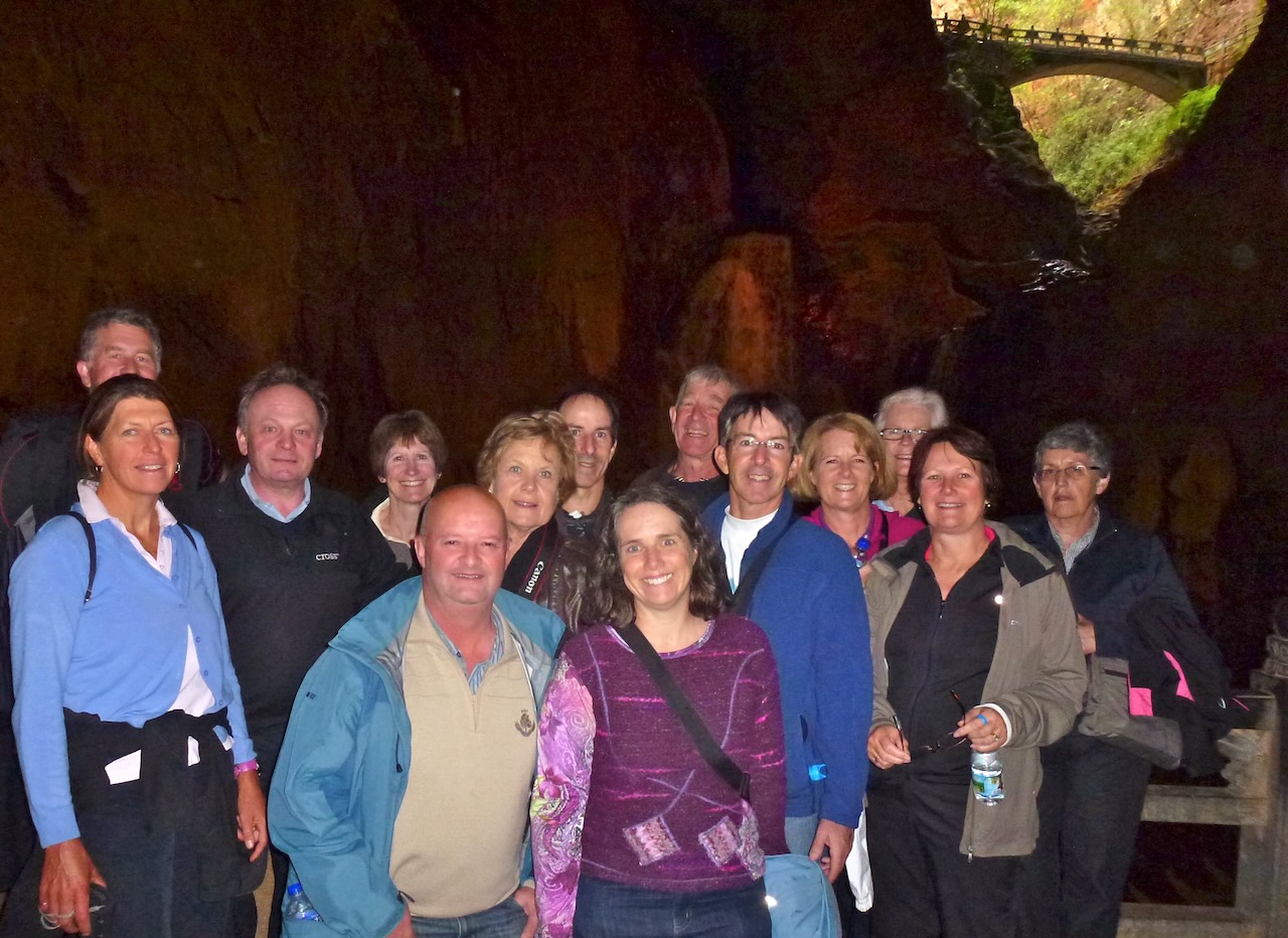 The group in Jiuxiang Caves