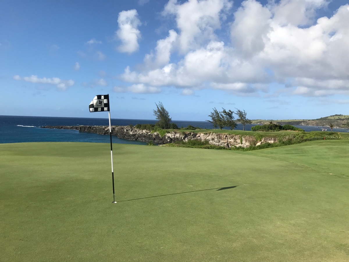 Kapalua- Bay Course- looking back from green to tee