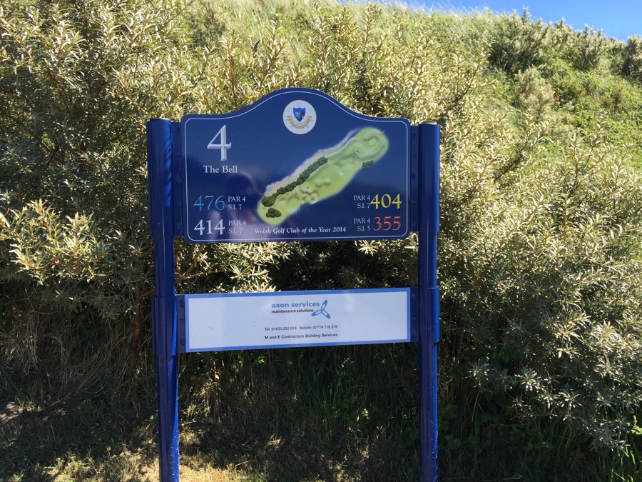 Tenby GC- hole 4 tee sign