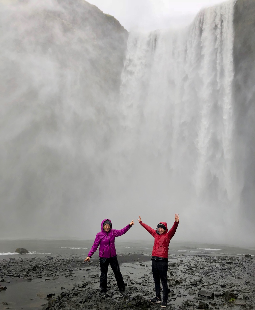 Skogafoss Waterfall babes