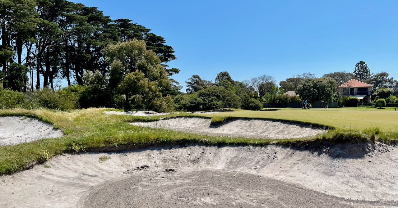 Sandy Golf Links- hole 13 approach