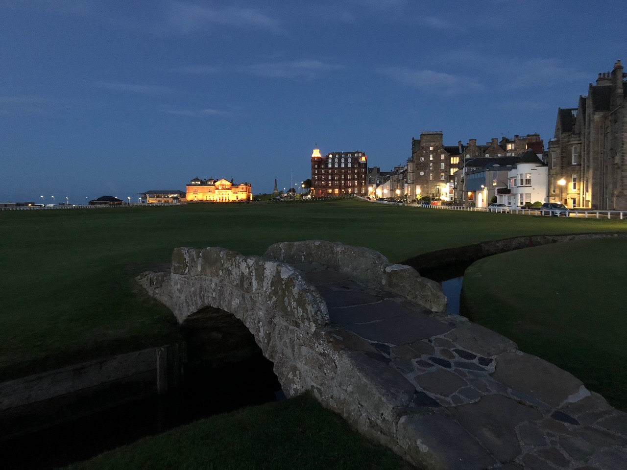 The Old Course at St Andrews at night