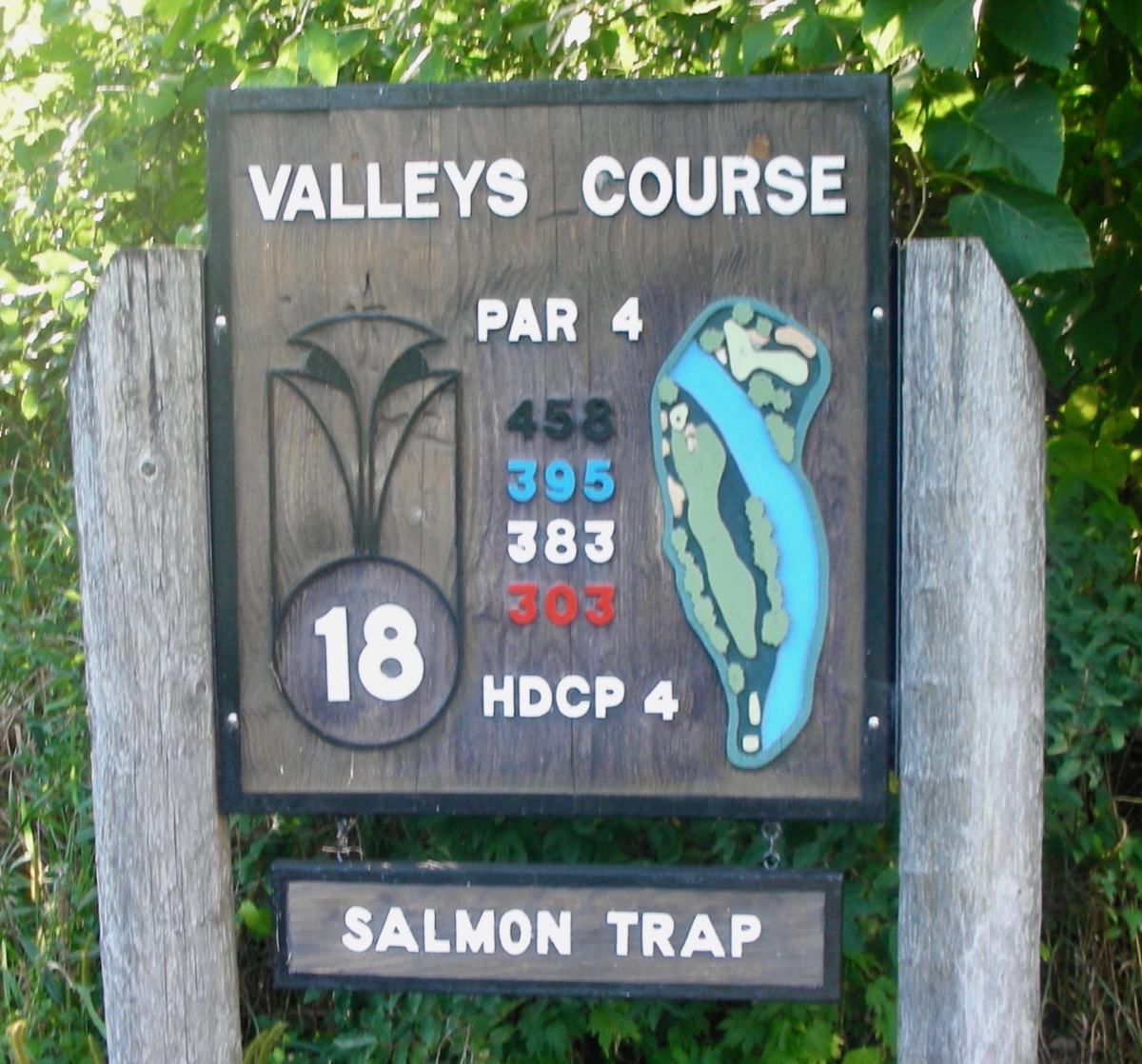 Blackwolf Run- Meadow Valleys course- hole 18 sign          