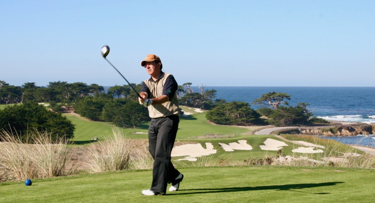 Cypress Point Club- Peter on the 9th tee