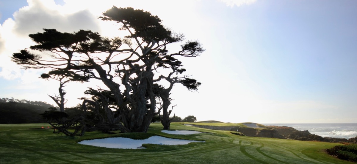 Cypress Point Club- the approach to the 17th green