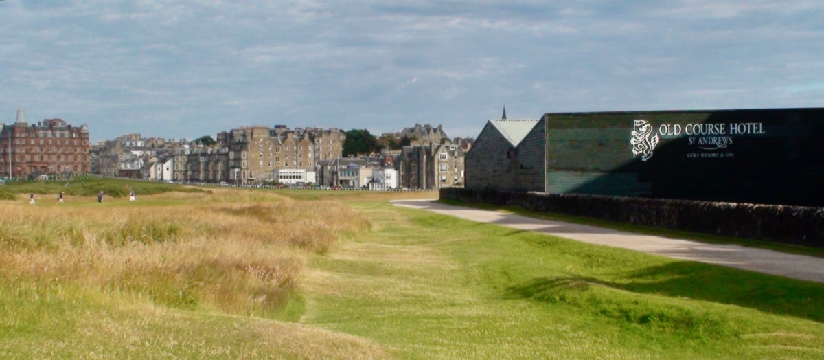 The Old Course at St Andrews- hole 17 "The Road Hole"                               
