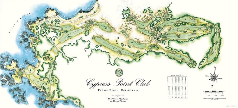 Cypress Point routing map
