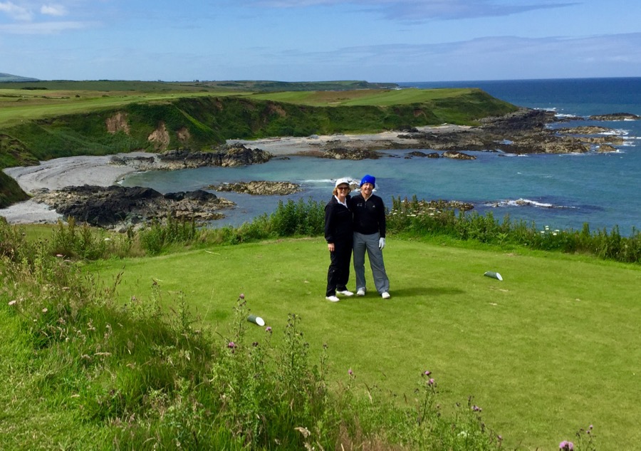 Directors Heather & Peter Wood at Nefyn & Districts GC, Wales