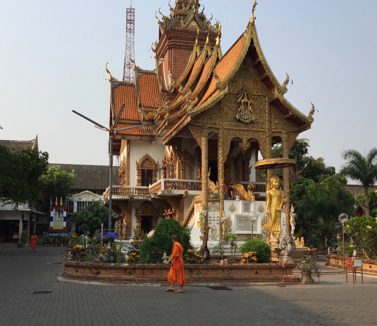 Priest & temple in Chiang Mai